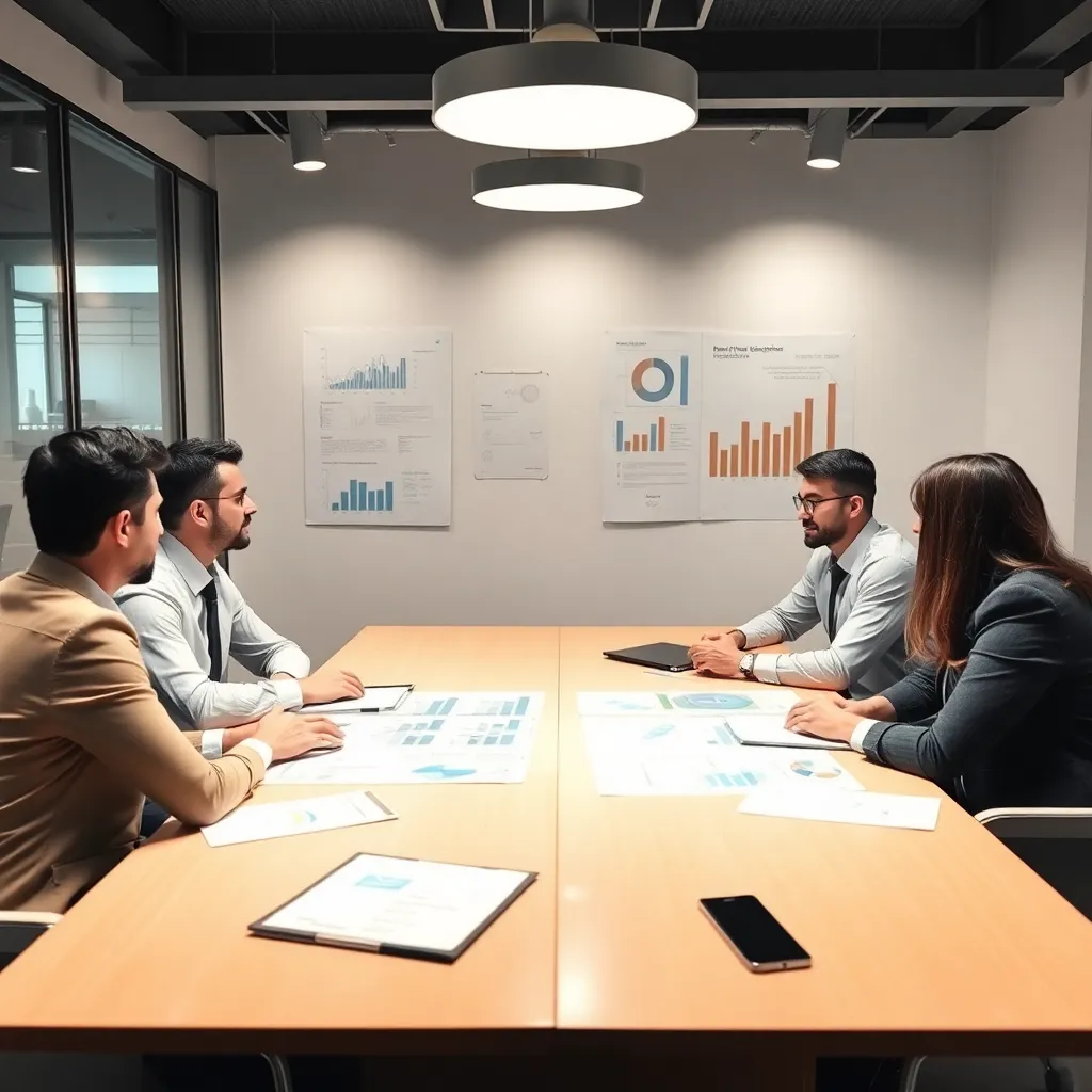 Birleşme ve satın alma sürecini gösteren profesyonel toplantı